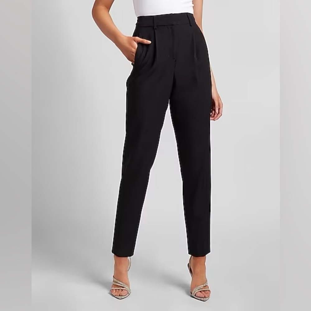 Kelly green high rise ankle dress pants